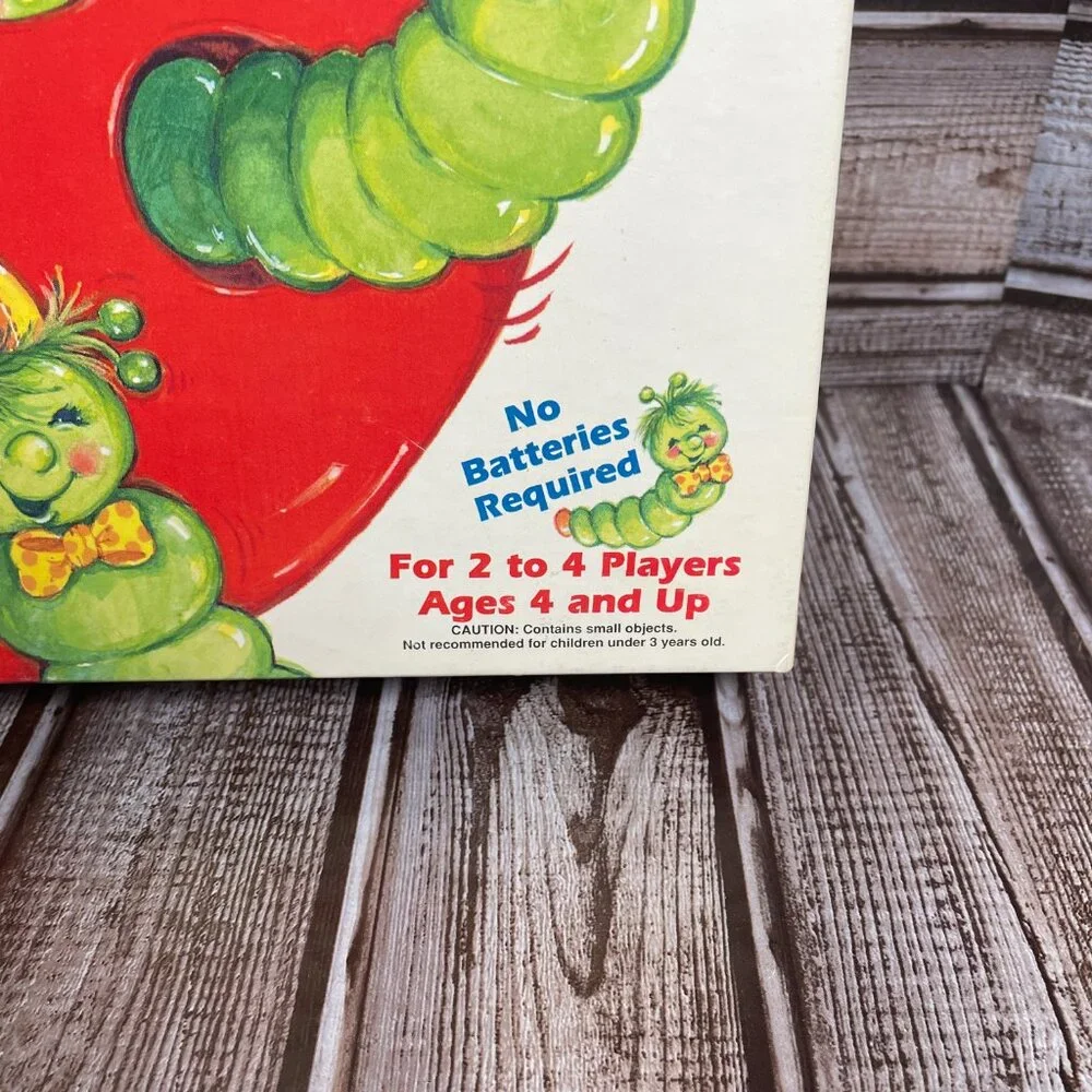 Vtg SQUIGGLY WORMS Kids Board Game Motorized Counting Color Match 1991 COMPLETE